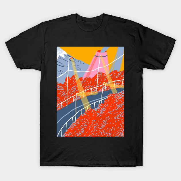 Road Red Trees
